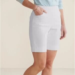 Soft Surroundings Shorts Womens Size 3X 24W Superla Stretch Pull-On White NEW
